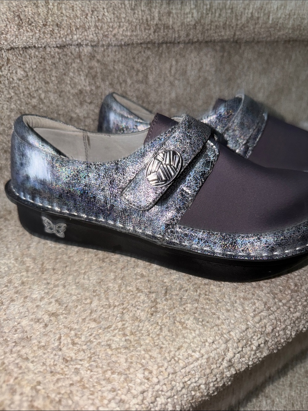 Women’s Algeria  By PgLite Metallic Gray Slip-On Casual Shoes - Picture 5 of 7
